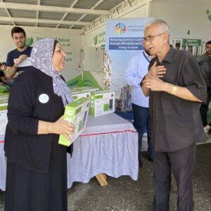 PPLEB solar lamp system hand out at Sanabel Nour